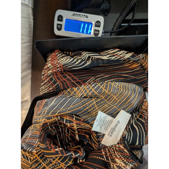 Dressbarn Tunic 3X Boho Ornate Peasant Top Bell Sleeve Brown Flowy Regencycore - Picture 14 of 14